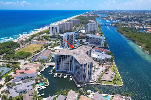 4740 S Ocean Blvd Unit 511, Highland Beach, FL 33487 - birds eye view of property with a water view