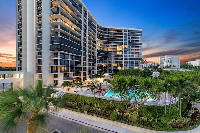 4740 S Ocean Blvd Unit 511, Highland Beach, FL 33487 - property at dusk featuring a city view