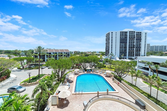4740 S Ocean Blvd Unit 511, Highland Beach, FL 33487 - pool featuring a patio area