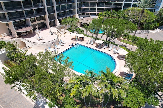 4740 S Ocean Blvd Unit 511, Highland Beach, FL 33487 - pool with a patio