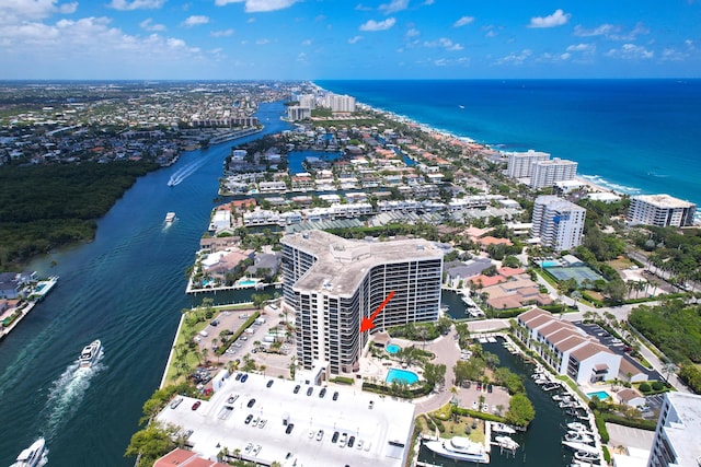 4740 S Ocean Blvd Unit 511, Highland Beach, FL 33487 - bird's eye view with a water view and a city view