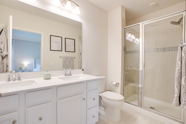 3625 Sapphire Hollow Way, Fort Pierce, FL 34981 - ensuite bathroom with a sink, double vanity, and a stall shower