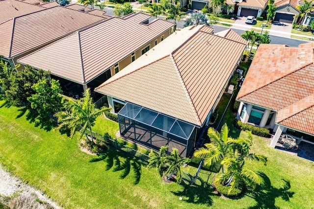 bird's eye view with a residential view