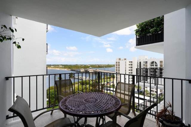 3800 Washington Rd Unit 1002, West Palm Beach, FL 33405 - balcony featuring a water view
