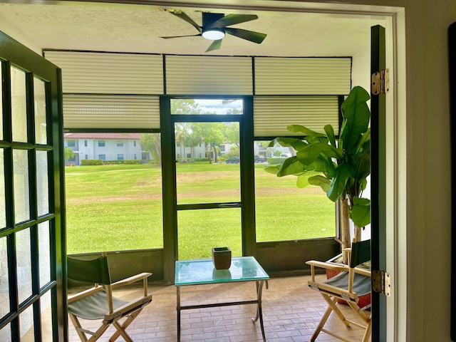 21365 Cypress Hammock Dr Unit 20G, Boca Raton, FL 33428 - sunroom / solarium with a ceiling fan and healthy amount of natural light