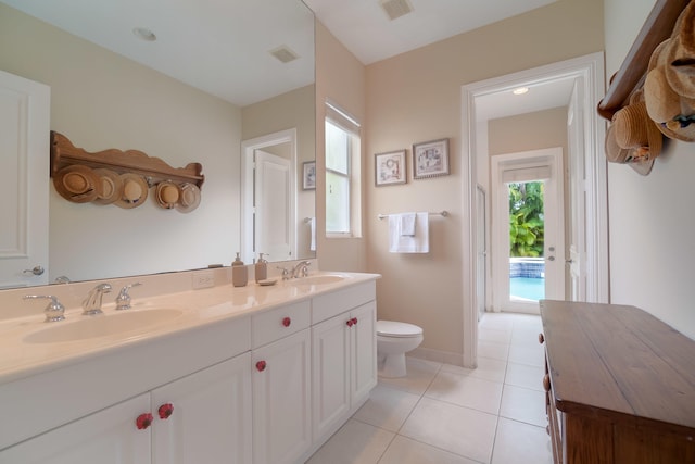 4510 Island Reef Dr, Wellington, FL 33449 - bathroom featuring a sink, tile patterned flooring, and visible vents