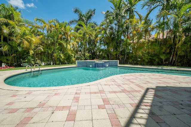 4510 Island Reef Dr, Wellington, FL 33449 - view of pool featuring a patio and a pool with connected hot tub