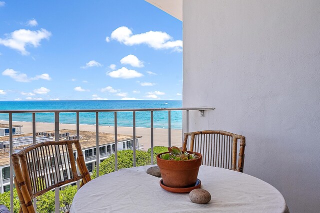 2295 S Ocean Blvd Unit 921, Palm Beach, FL 33480 - balcony featuring view of water and beach