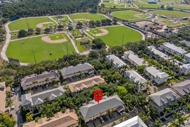 aerial view of property's location
