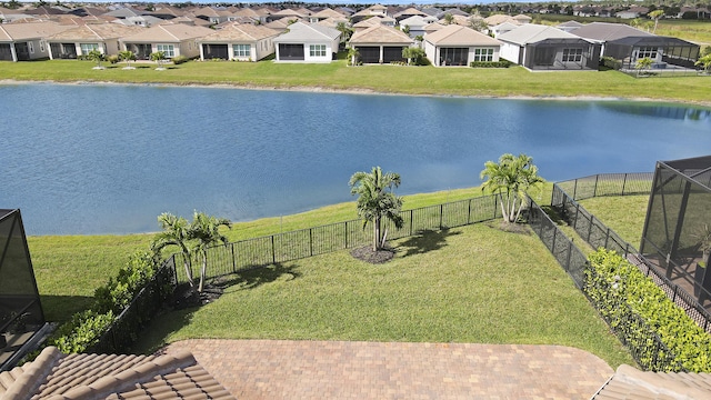 9252 SW Miracoli Way, Port Saint Lucie, FL 34987 - view of water feature featuring a residential view and a fenced backyard