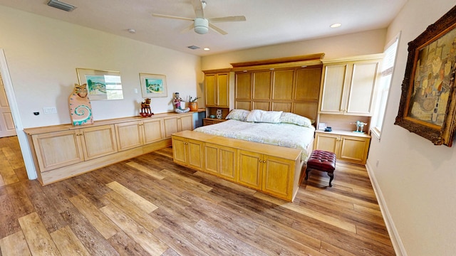 2323 NW Padova St, Port Saint Lucie, FL 34986 - bedroom featuring recessed lighting, baseboards, visible vents, and light wood-type flooring