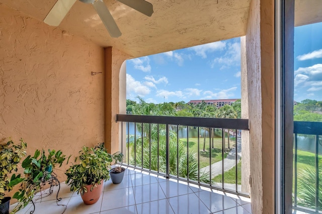 950 Egret Cir Unit 5409, Delray Beach, FL 33444 - balcony featuring ceiling fan