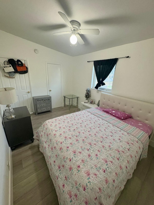 10090 W Fern St, Miami, FL 33157 - bedroom with ceiling fan and wood finished floors