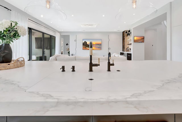 interior details featuring recessed lighting and visible vents