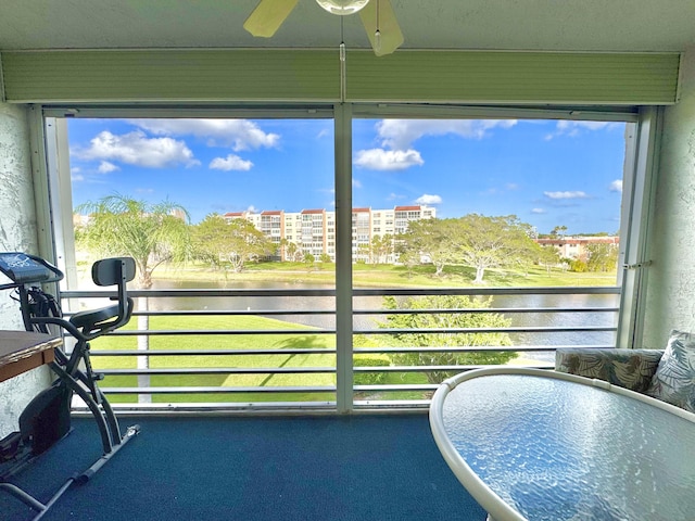 view of sunroom