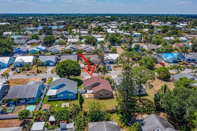 drone / aerial view featuring a residential view