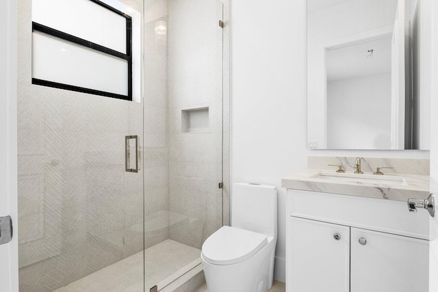 6581 Grande Orchid Way, Delray Beach, FL 33446 - bathroom featuring vanity and a shower stall