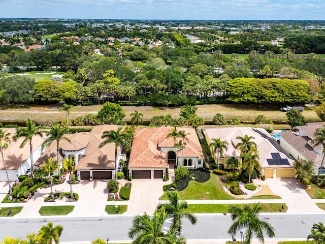 6581 Grande Orchid Way, Delray Beach, FL 33446 - aerial perspective of suburban area featuring a tree filled landscape