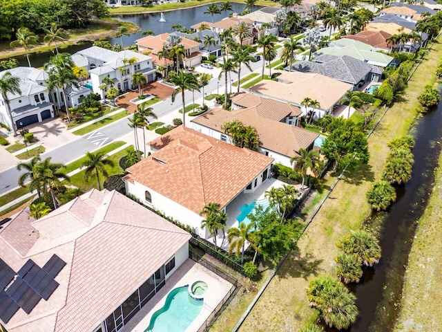 6581 Grande Orchid Way, Delray Beach, FL 33446 - aerial view of residential area with a pool area and a large body of water