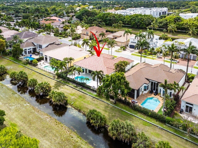6581 Grande Orchid Way, Delray Beach, FL 33446 - aerial perspective of suburban area with a pool area