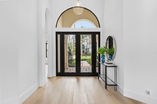 6581 Grande Orchid Way, Delray Beach, FL 33446 - entrance foyer with wood finished floors and french doors