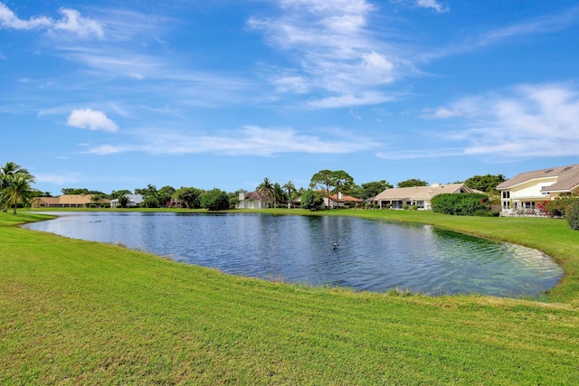 property view of water with a residential view