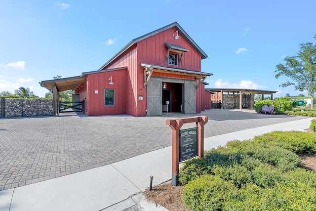 view of barn