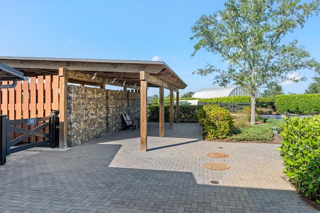 view of patio / terrace with fence
