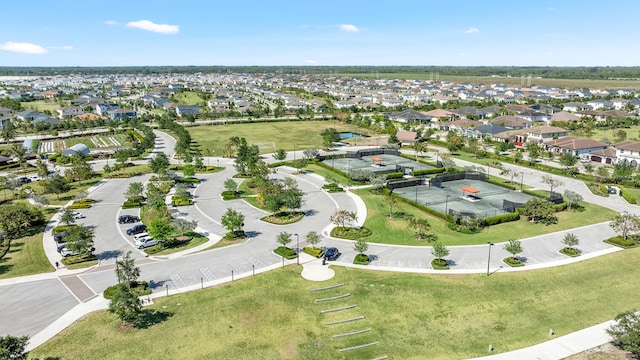 bird's eye view with a residential view