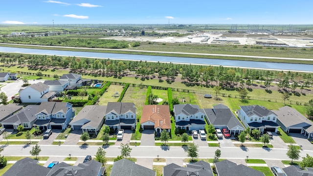 aerial view with a residential view