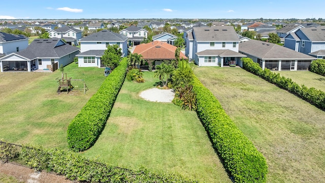 birds eye view of property featuring a residential view