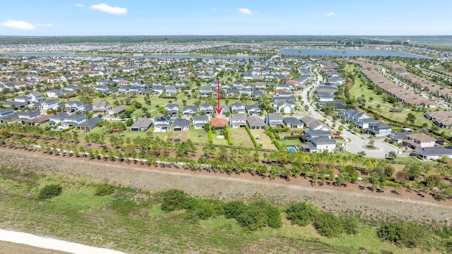 865 Wandering Willow Way, Loxahatchee, FL 33470 - aerial view featuring a residential view and a water view