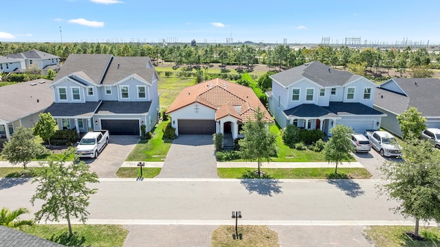 bird's eye view with a residential view