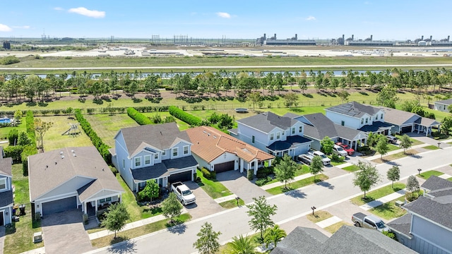 aerial view featuring a residential view