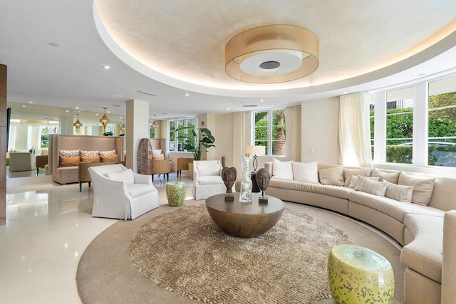 community lobby with recessed lighting
