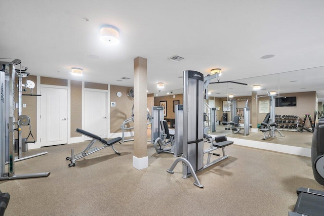 view of workout area