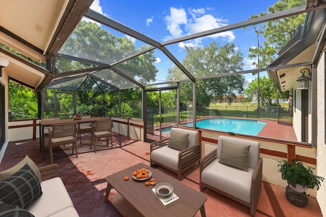 5361 SW Windward Way, Palm City, FL 34990 - view of patio / terrace with glass enclosure