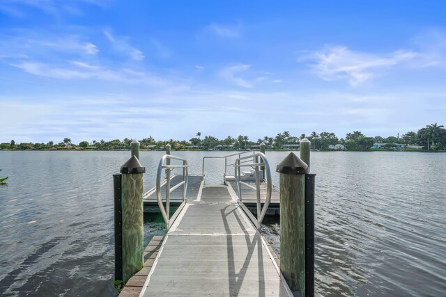 1516 Wagner Cir, Lake Clarke Shores, FL 33406 - dock area with a water view