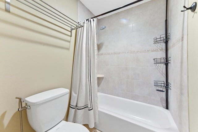 2602 SW 23rd Cranbrook Dr, Boynton Beach, FL 33436 - bathroom featuring toilet and shower / bath combo with shower curtain