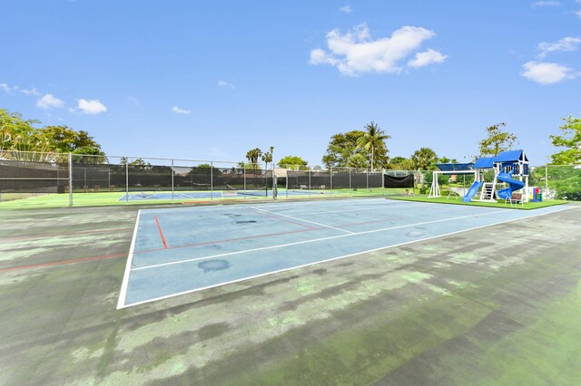 2602 SW 23rd Cranbrook Dr, Boynton Beach, FL 33436 - view of tennis court with community basketball court