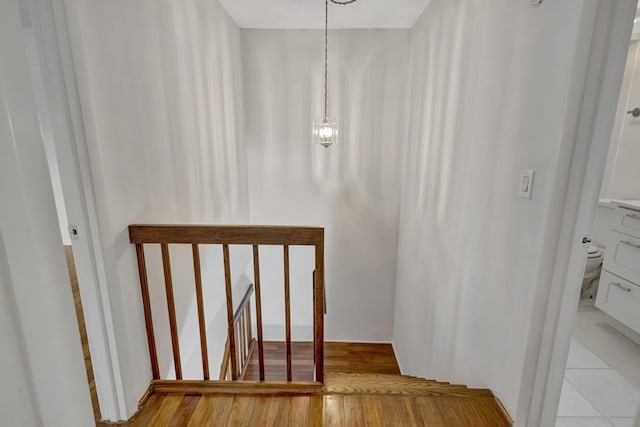 view of stairway