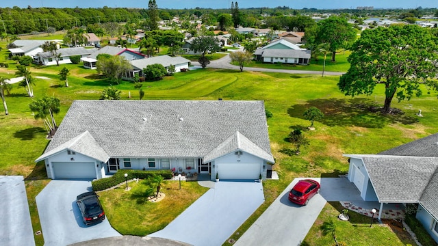 drone / aerial view featuring a residential view