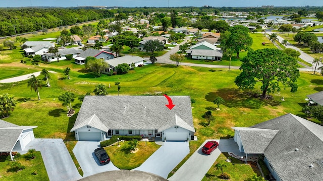 aerial view featuring a residential view