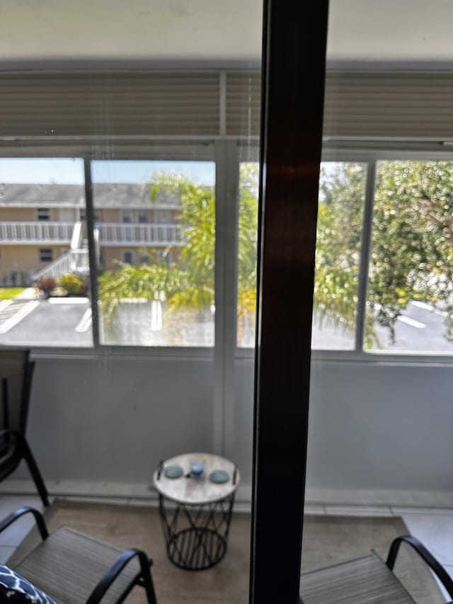 view of sunroom