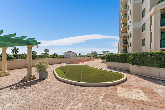 view of patio with fence