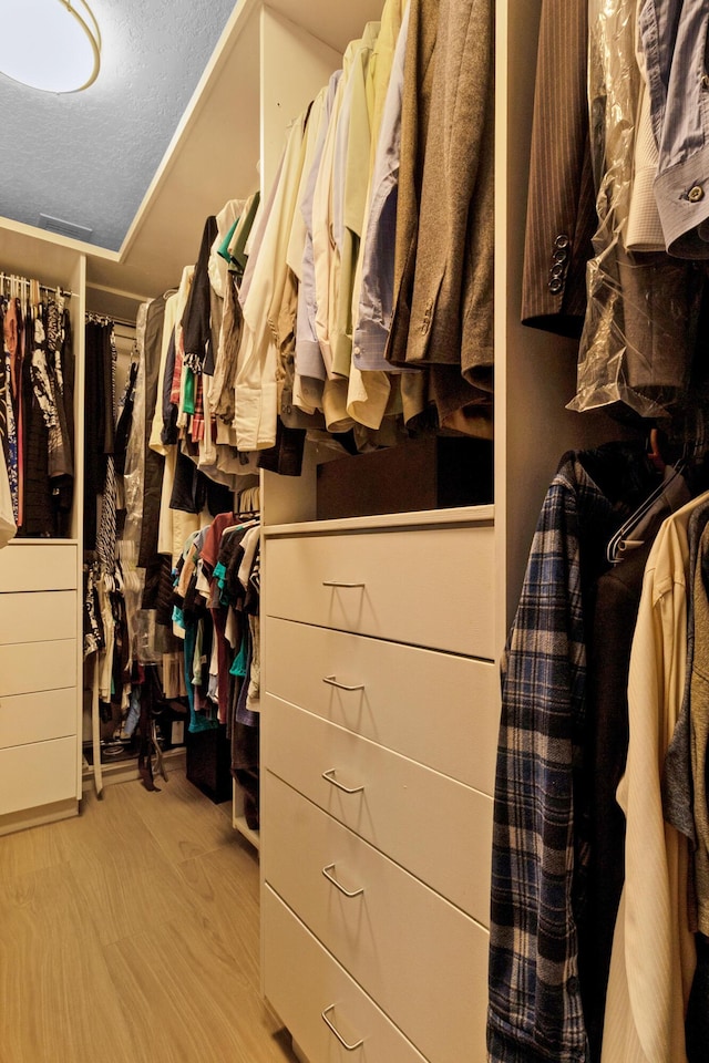 view of walk in closet