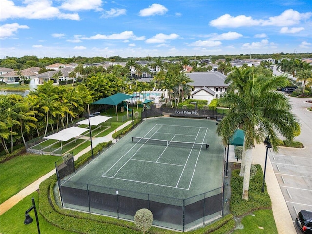 6940 NW 25th Way, Boca Raton, FL 33496 - view of tennis court featuring a residential view