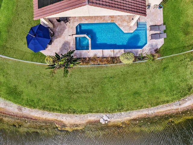 birds eye view of property