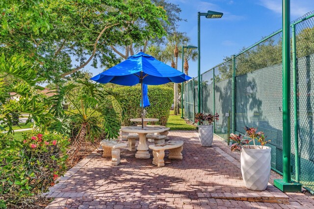 19323 King Palm Ct, Boca Raton, FL 33498 - view of patio / terrace featuring fence