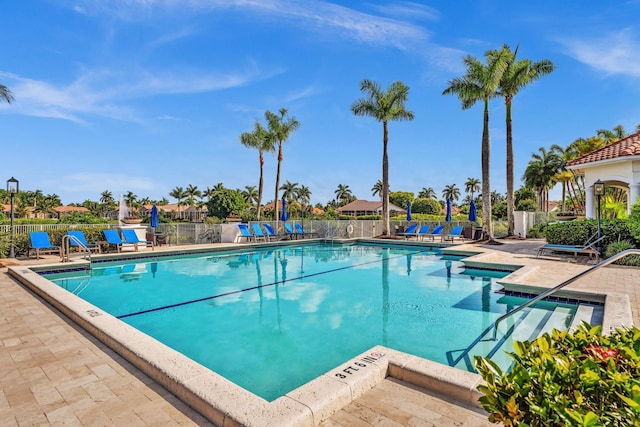 19323 King Palm Ct, Boca Raton, FL 33498 - community pool with a patio and fence